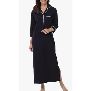 Nightgowns for Women Long Sleeves Nightgown Soft Sleepwear Button Nightgown - 1 of 1