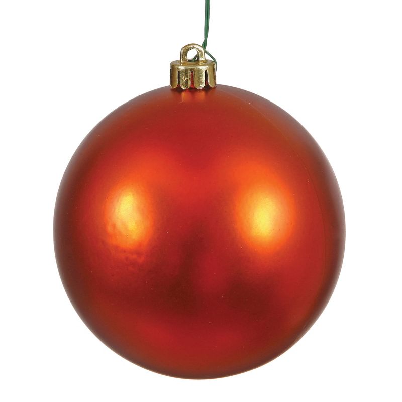 Vickerman Burnished Orange Ball Ornament, 1 of 7