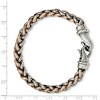 Black Bow Jewelry 7mm Stainless Steel & Rose Plated Spiga Chain Bracelet, 8.5 Inch - 4 of 4