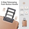 NAYSAYE Luggage ABS Hardshell 3 Piece Spinner Set with TSA Lock and Nested Design for Travel, Champagne, 20.67"*11.61"*29.92" - 4 of 4