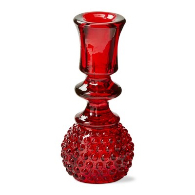TAG Heritage Hobnail Tlght Taper Hldr Red