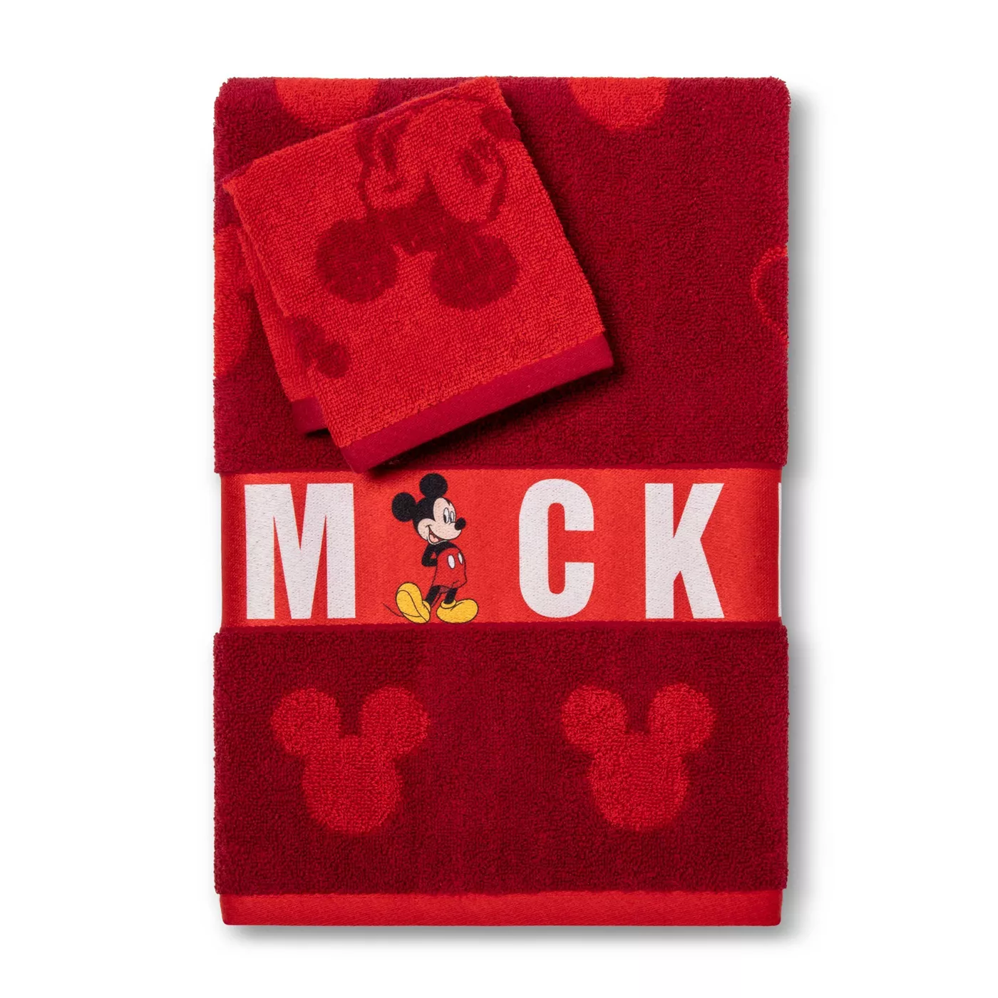 Disney Mickey Mouse Bath Towel Wash Cloth Set - image 1 of 4