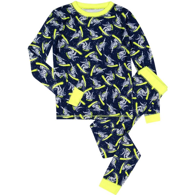 Sleep On It Boys 2-Piece Super Soft Jersey Snug-Fit Pajama Set, 1 of 5