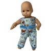 Doll Clothes Superstore Rocking Horse Print Overalls Fit 15-16 Inch Baby Dolls - 3 of 4