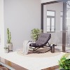 Outdoor Rocking Chair, Patio Egg Rocking Chair with Metal Frame, Adjustable Swing Range and Fixed Rope, Waterproof Cushion for Porch, Garden - 2 of 2