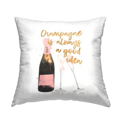 Stupell Industries Champagne Always Good Idea Pink Glam Bottle