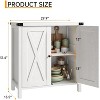 Farmhouse Sideboard Buffet Cabinet with Adjustable Shelf & Barn Doors, Small Kitchen Storage Cabinet - 3 of 4