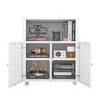 Dolonm Black /White Metal Printer Stand with File Cabinet, Storage Cabinet - 2 of 4