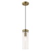 Livex Lighting Art Glass 1 - Light Pendant in  Antique Brass - 3 of 4