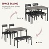 Dining Table Set for 4, Kitchen Table with Upholstered Chairs and Bench, Rectangular Kitchen Table Set for Small Space, Apartment, Home, Studio - 3 of 4