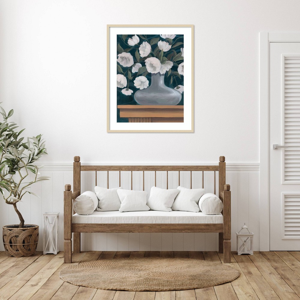 Photos - Other Decoration Amanti Art 33"x41" Snowball Posies II by Grace Popp Wood Framed Wall Art Print