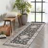 Washable Vintage Rug Non Slip Low Pile Rug Soft Throw Floor Cover Foldable Indoor Carpet for Living Room Bedroom Office - 2 of 4