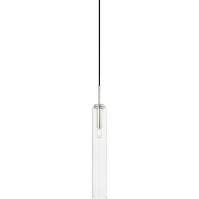 Mitzi Nyah 1 - Light Pendant in  Polished Nickel Clear Borosilicate Shade