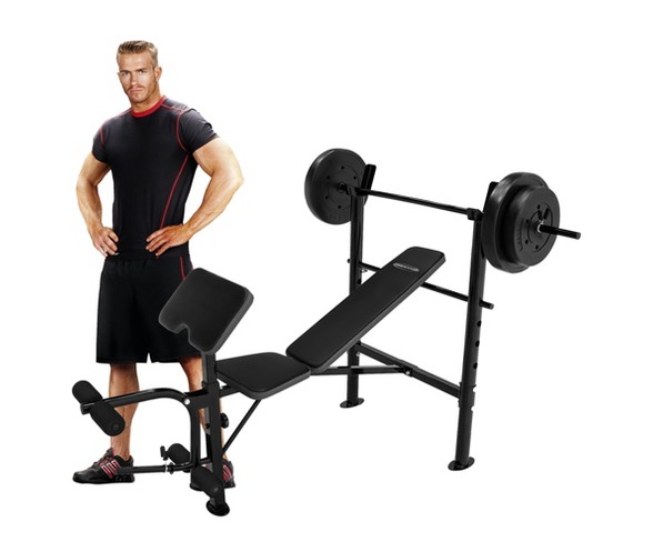 Competitor Standard Bench with 80lb Weight Set (CB-20110)