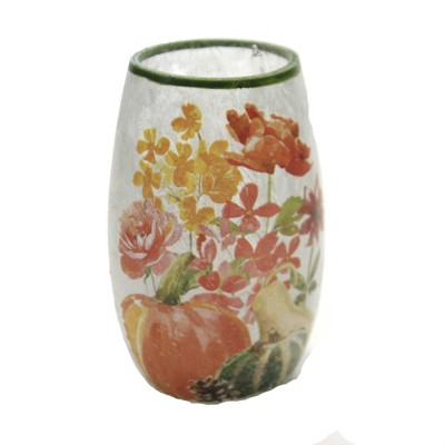 Stony Creek 5.0" Fall Bouquet Pre-Lit Sm Vase Electric Pumpkins Gourds  -  Decorative Vases