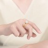Guili Sterling Silver 14K Gold Plated Solitaire Open Ring with Genuine Freshwater Pearl, a sophisticated choice for every occasion. - 3 of 3