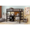 NicBex Twin/Full Size Loft Bed with Desk & Chalkboard,Rustic Full Loft Bed with 2-Drawer Cabinet,Wooden Loft Bed for Kids,Teens - 3 of 4