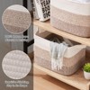 Aoibox Woven Storage Baskets Rectangle Organizer Decorative Nursery Bins for Shelves Clothes Toys Books 3 Pack Gradient Yellow - 4 of 4