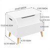 SKRAN Wooden Toy Box, Kids Toy Storage Organizer with Front Bookshelf, Flip-Top Lid, Safety Hinge,Toy Chest Bench for Playroom Kids Room - 3 of 4
