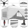 Ainfox 12ftx12ft Pop Up Canopy Tent with 4 Sidewalls One Push Tent Canopy with Wheeled Carry Bag, 8 Stakes and 4 Ropes - 4 of 4