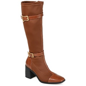 Journee Collection Womens Gaibree Stacked Heel Knee High Boots - 1 of 4