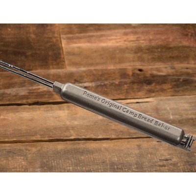 Gray Cast Iron Campfire Bread Baker with Long Handles