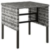 vidaXL Patio Footstools with Cushions 4 pcs Gray Poly Rattan - 4 of 4