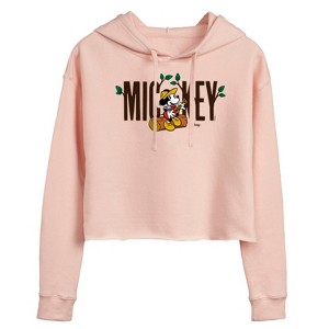 Women's - Disney - Mickey & Friends Cropped Graphic Hoodie - 1 of 3
