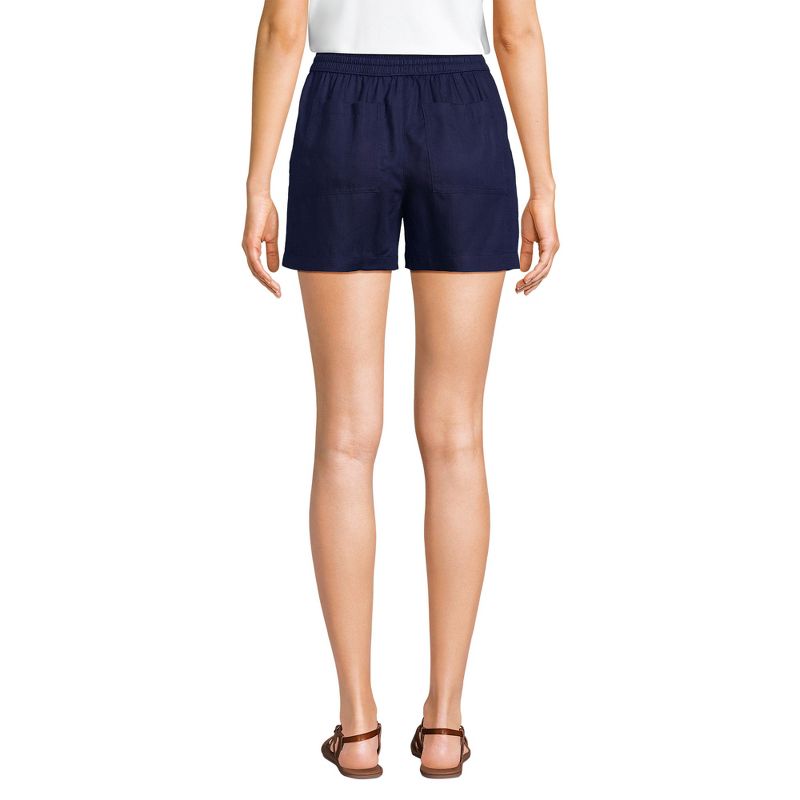 Lands' End Women's High Rise Pull On Drawstring 5" TENCEL Shorts, 2 of 4