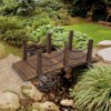 Outsunny 5 ft Wooden Garden Bridge Arc Footbridge with Metal Chain Railings & Solid Fir Construction, Carbonized - 2 of 4