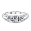 Pompeii3 1ct Three Stone Diamond Ring 14K White Gold - 4 of 4