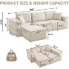 108”Modular Sectional Sofa, Sectional Modern Sleeper Sofa Couches with L-Shape Chaise, Cloud Sectional Couch with Deep Seat, Upholstered Couches - 2 of 4