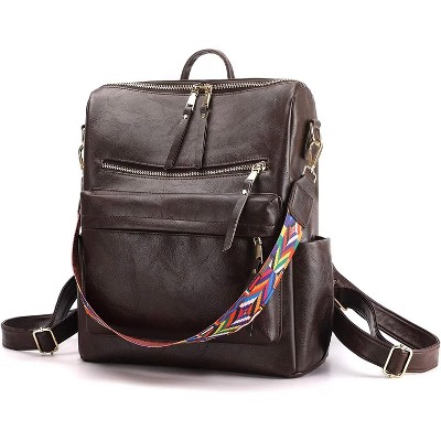 MaseiKar Women Backpack Purse Fashion Leather Designer Ladies Convertible School College Shoulder Bags with Colorful Strap