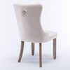 Sapphtopaz Modern Dining Chairs Set of 2 Hand-Pulled Buckle Upholstered Chair with Nailhead Chair for Dining Room, Living Room - 2 of 4