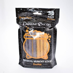 Halloween Canine Chews Munchy Stick Chicken Flavor Rawhide Dog Treat - 7.93oz/30ct - 1 of 4