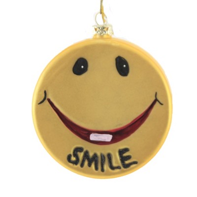 Holiday Ornament 3.5" Mood Happy Face Smile Darn  -  Tree Ornaments
