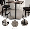 Flash Furniture Bennett Rectangular Solid Wood Commercial Indoor Tabletop with 18" Round Bar Height Rust-Resistant Cast Iron Base - 3 of 4