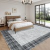 Washable Modern Geometric Bordered Living Room Rugs Soft Low Pile Foldable Carpet for Home Office - 4 of 4