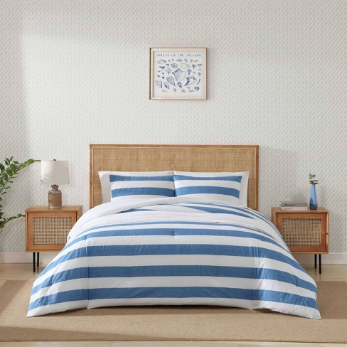 Tommy Bahama 3pc Awning Striped Comforter Set Blue - image 1 of 4