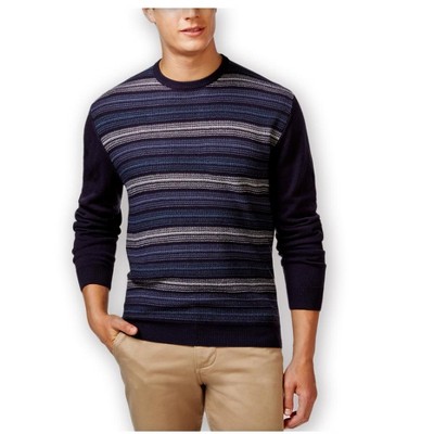 Weatherproof Mens Marled Striped Pullover Sweater