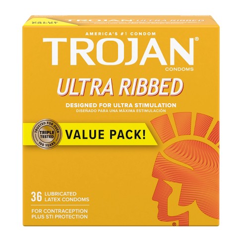 Trojan Magnum Large Size Lubricated Condoms, 36 Lubricated Latex Condoms