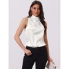 Allegra K Women's Satin Halter Neck Elegant Sleeveless Silky Summer Top - 2 of 4