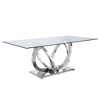 Acme Furniture Finley Glass Top Dining Table Clear/Silver Finish - 4 of 4