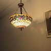Chloe Lighting Serenity Tiffany-Style 3 Light Victorian Inverted Ceiling Pendant 18" Shade, Multicolor - 4 of 4