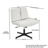 QingMoon Criss Cross Chair, Adjustable Swivel Office Chair, Wide Seat Desk Chair, Corduroy Fabric Vanity Chair for Home Office and Bedroom - 4 of 4