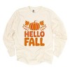 Simply Sage Market Hello Fall Pumpkin Distressed Garment Dyed Long Sleeve - 2 of 4