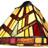 Chloe Lighting Vincent Mission Tiffany-Style Blackish Bronze 3 Light Chandelier 27 Inch Wide - 2 of 4