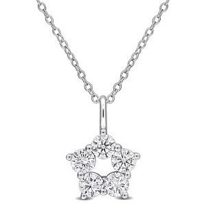 EVERLY JEWELRY | Sterling Silver 1 CT TW Lab Grown Diamond Fashion Pendant With Chain, 17-inch - 1 of 4