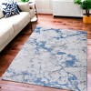 HomeRoots 6' X 9' Blue and Silver Abstract Printed Washable Non Skid Area Rug - 2 of 4