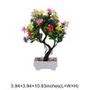 Unique Bargains Artificial Plants Rose-Adorned Welcome Pine Bonsai Plastic 3.94"x3.94"x10.63" 1 Pc - 3 of 4